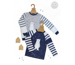 French Terry - Emmapünktchen Herr Pfeiffer Panel dunkelblau